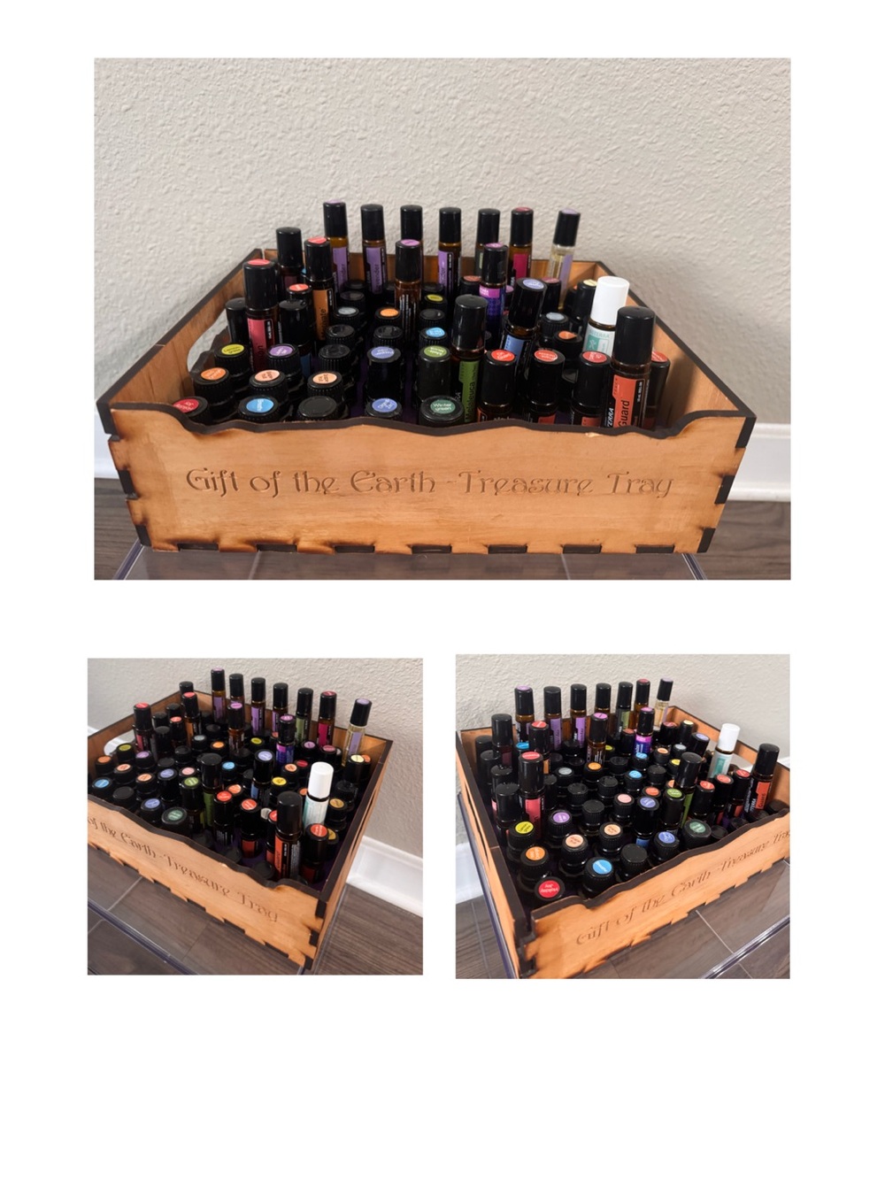 Doterra Essential Oils Set with 80 essential oils and Aroma Tools Wood Oil Box